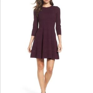 Eliza j Fit & Flare Sweater Dress